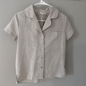 COPY - 100% Linen Cream Button Up *CRESCENT* Women’s XS